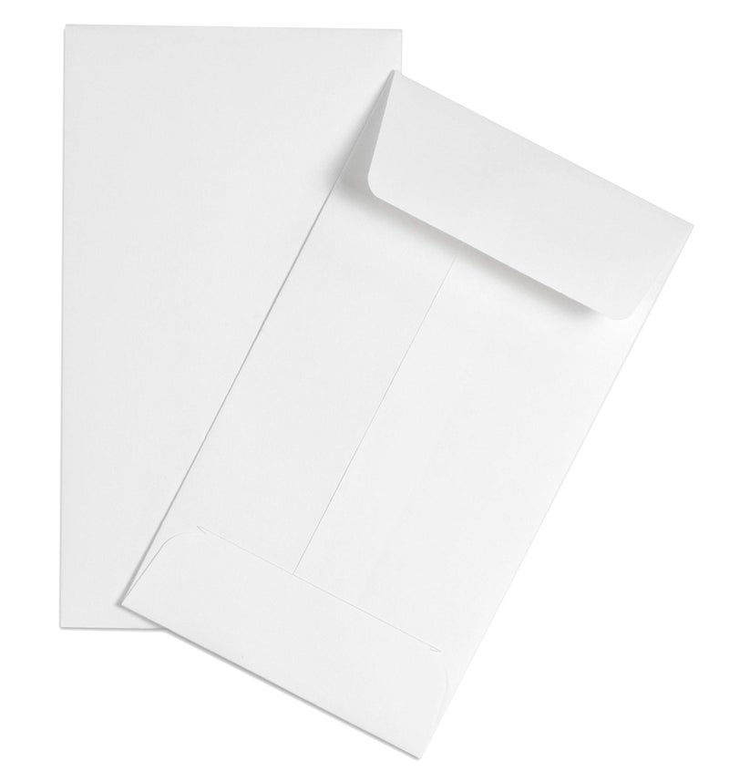 GUARDIAN 500 Guardian #5-1/2 Paper Coin Envelopes - Blank Small Envelopes for Coins, Receipts, Stamps, Small Parts Storage, & More â€“ 3-1/8â€ x 5-1/2â€ Cash Envelopes â€“ Gummed Flap Gift Card Holder Envelopes - Image 1